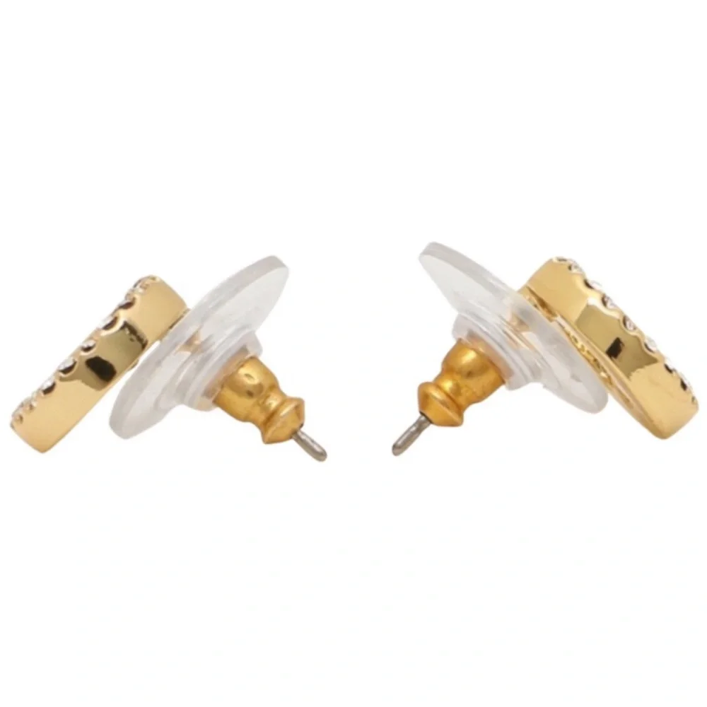 KATE SPADE • Gold Spot The Spade Crystal Halo Earrings - Picture 7 of 7